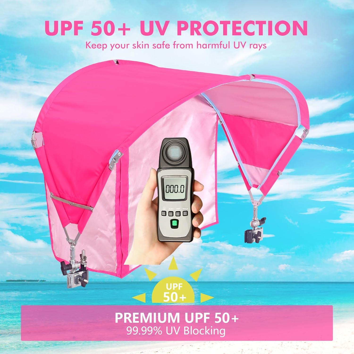 Sombrilla Universal Genérica Rosa UPF 50+ para Silla de Playa