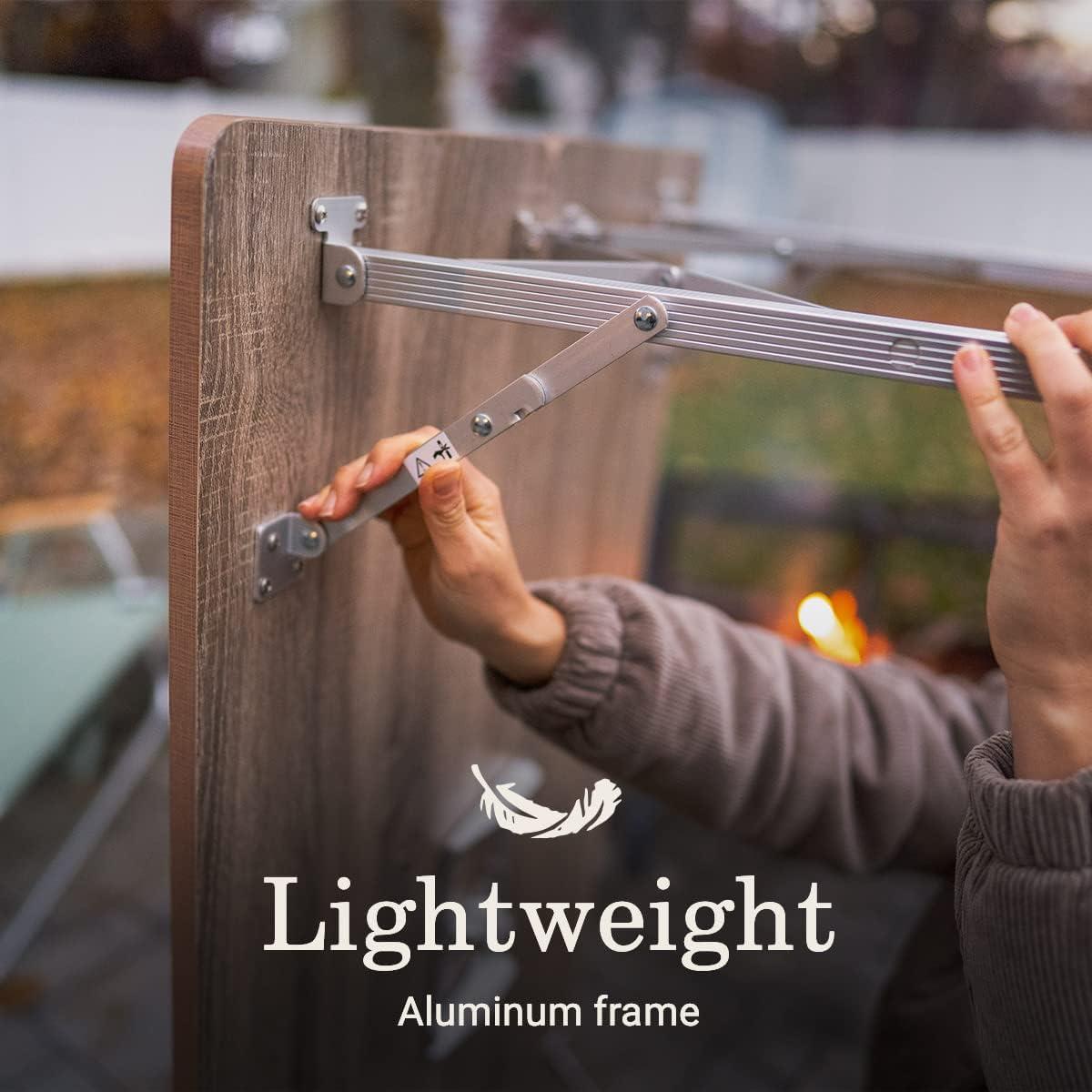 Mesa Plegable Coleman Living 120x70 cm Aluminio Madera Exterior