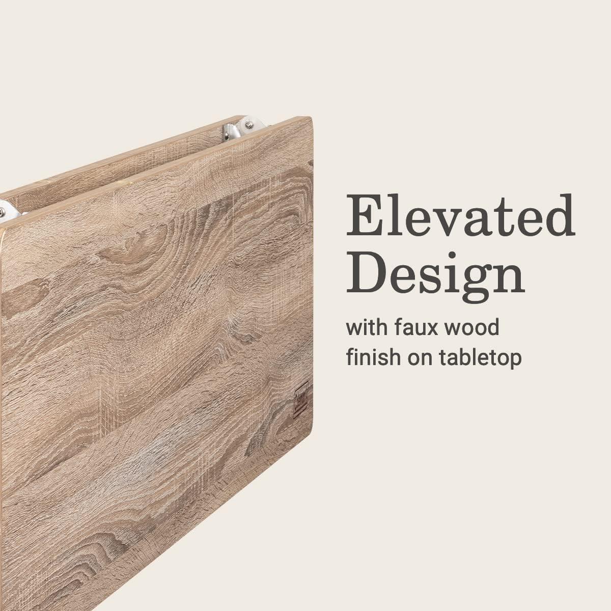 Mesa Plegable Coleman Living 120x70 cm Aluminio Madera Exterior