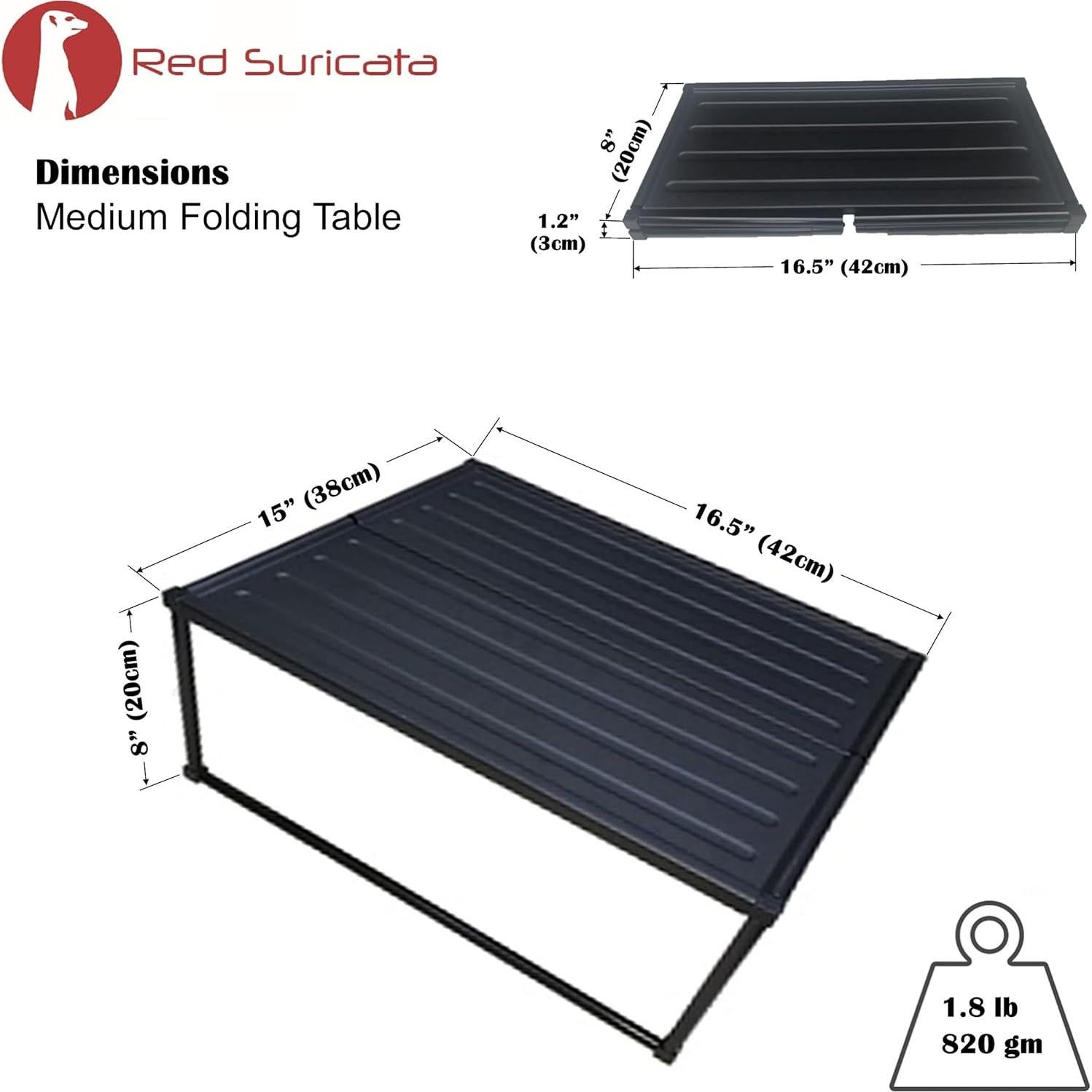 Mesa Plegable Portátil Red Suricata - Aluminio Mediana 42x35.6cm