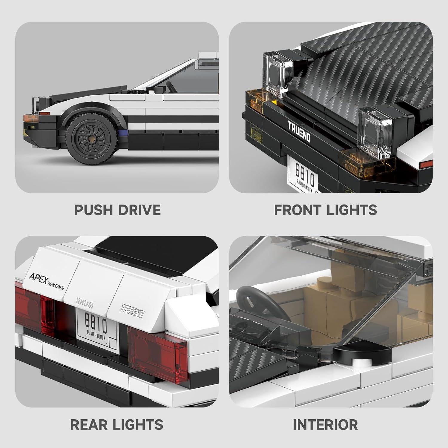 Kit de Construcción Toyota AE86 Trueno 327 Piezas - Licencia Oficial