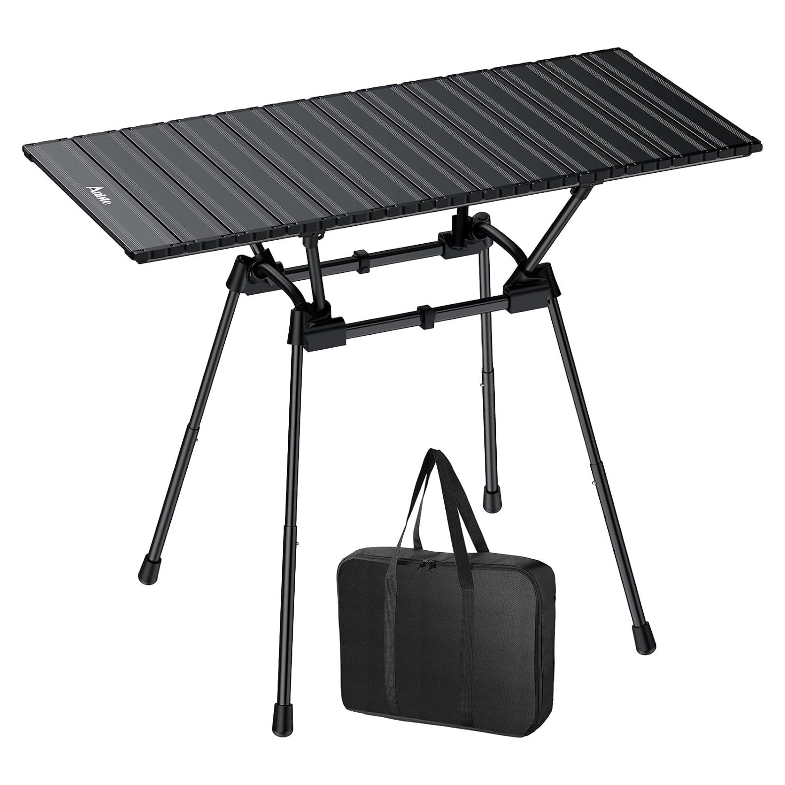 Mesa de Camping Plegable Anbte 89x41 cm, Aluminio Impermeable