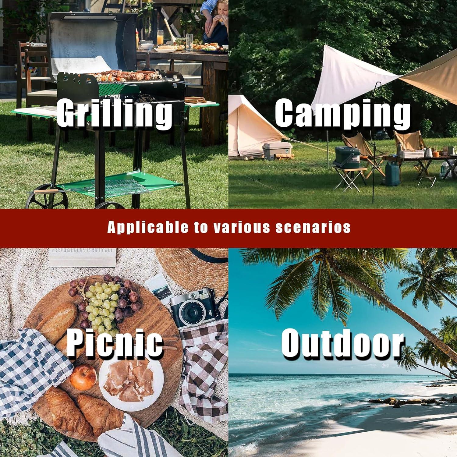 Mesa Plegable CampLand 12060A Aluminio 120x70 cm Negra