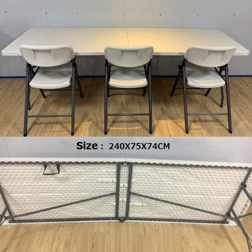 8ft Folding Table, Campland Outdoor Folding Table SZRP, Mainstays Bi-fold Plastic Folding Table White