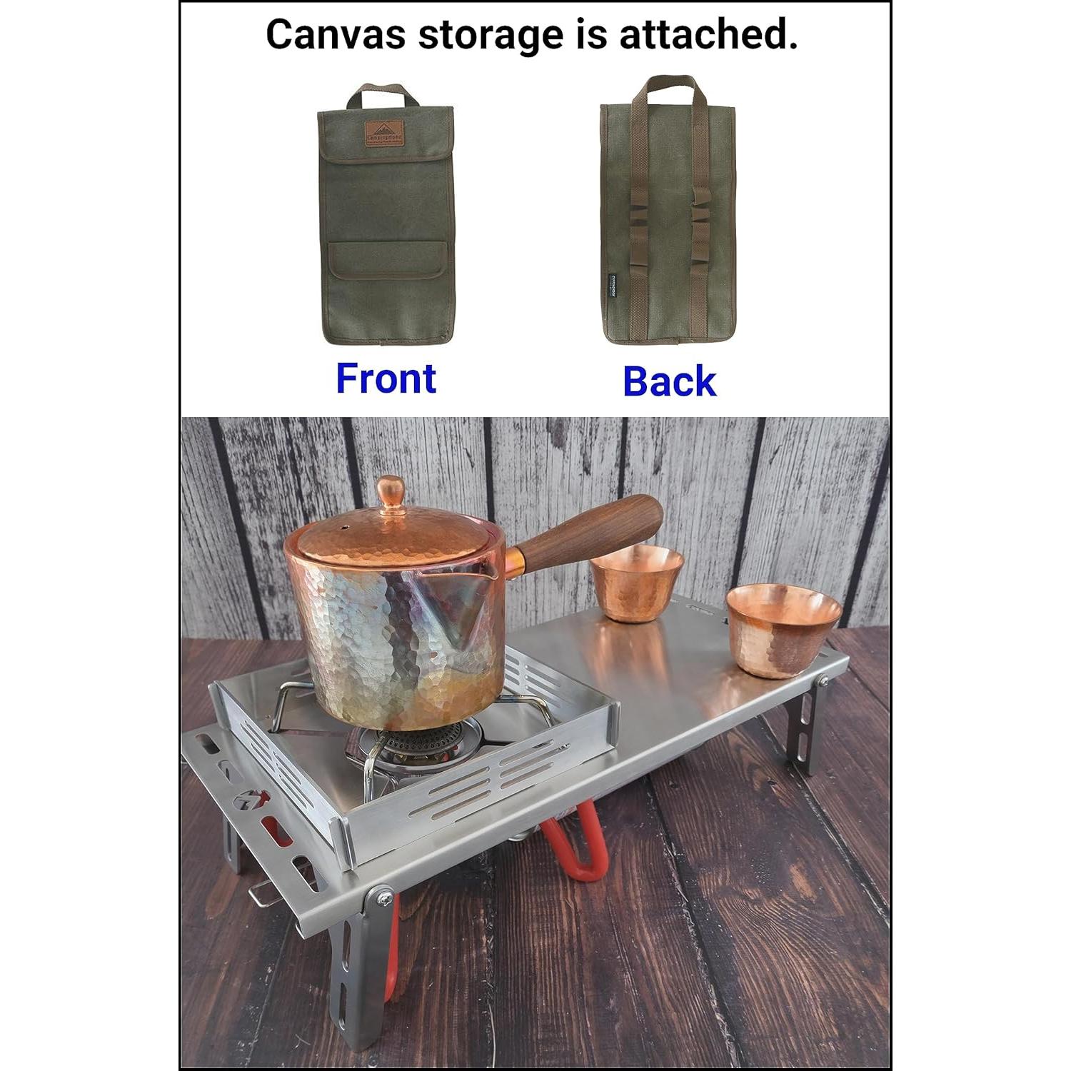 Mesa de Camping Plegable CAMPINGMOON Acero Inoxidable Plata