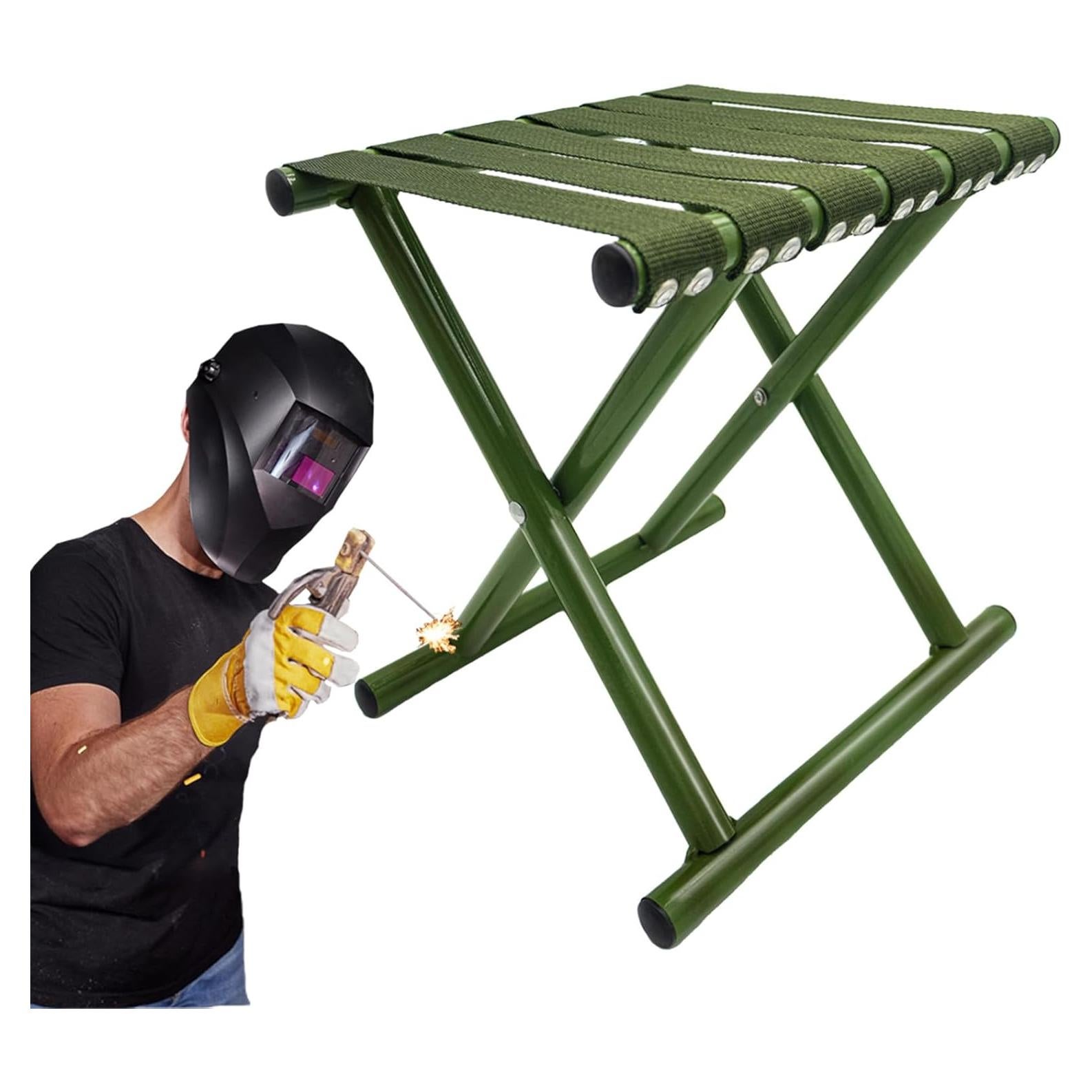 Taburete Plegable DAWNGHY Verde Acero 272 kg Camping