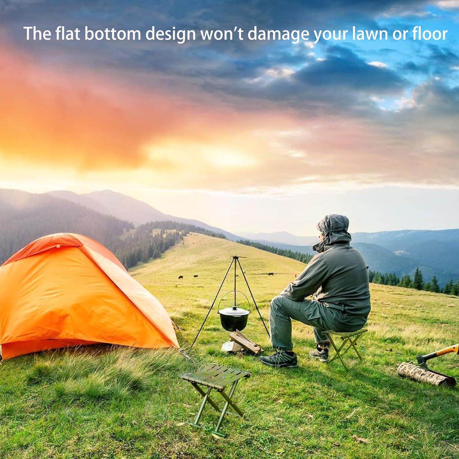 Taburete Plegable DAWNGHY Verde Acero 272 kg Camping