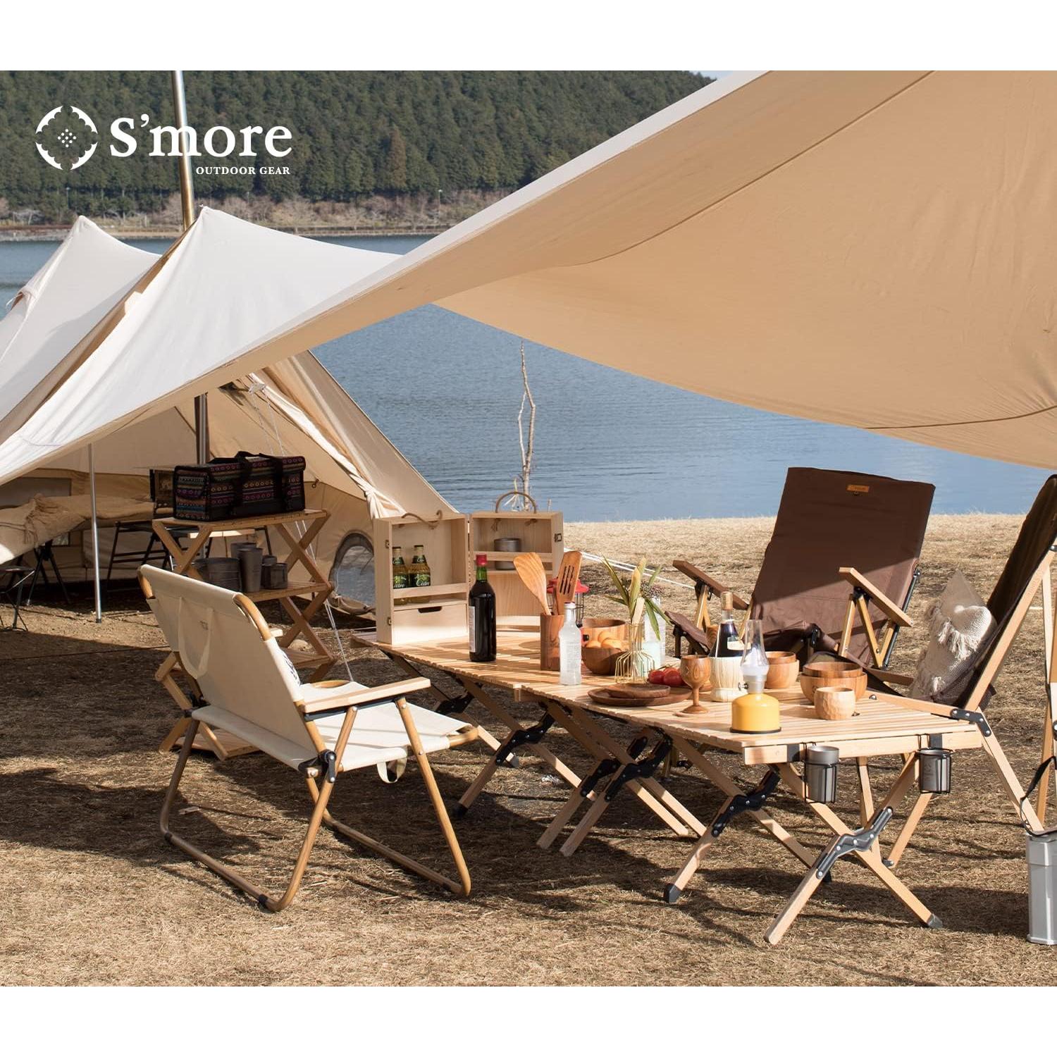 Mesa de Picnic Plegable S'more Madera 90cm para Camping