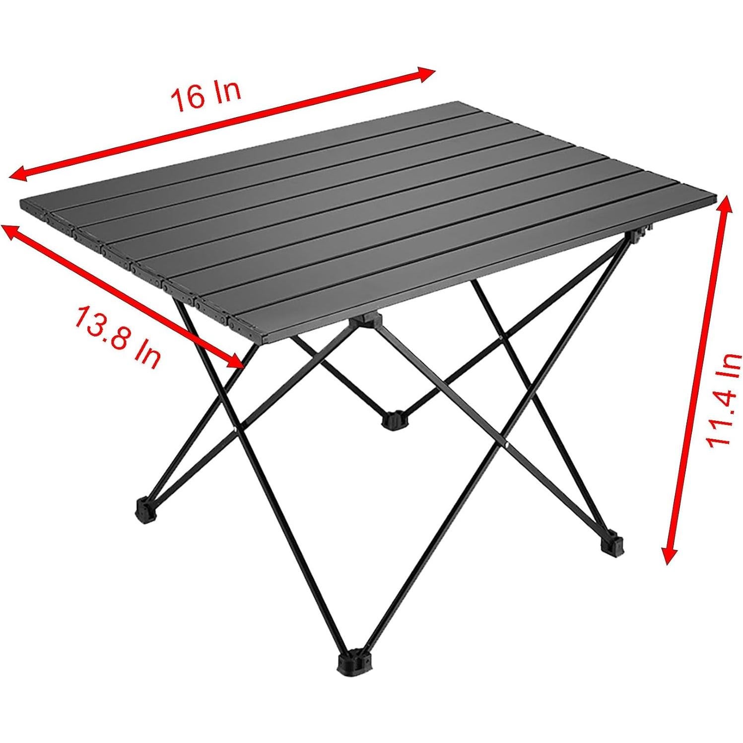 Mesa de Camping Plegable YIKANGHENG 40.6x35.1x29 cm Negra