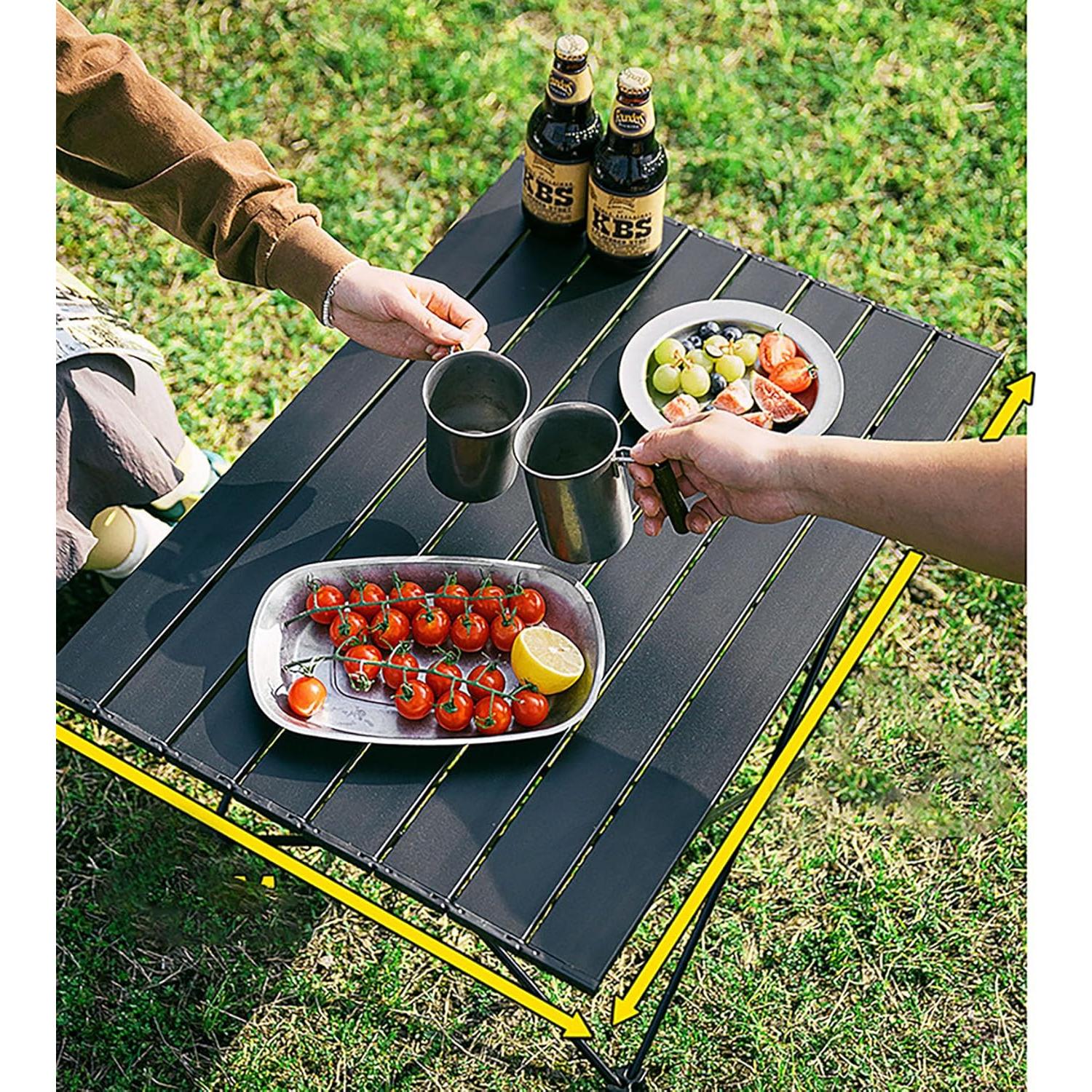 Mesa de Camping Plegable YIKANGHENG 40.6x35.1x29 cm Negra