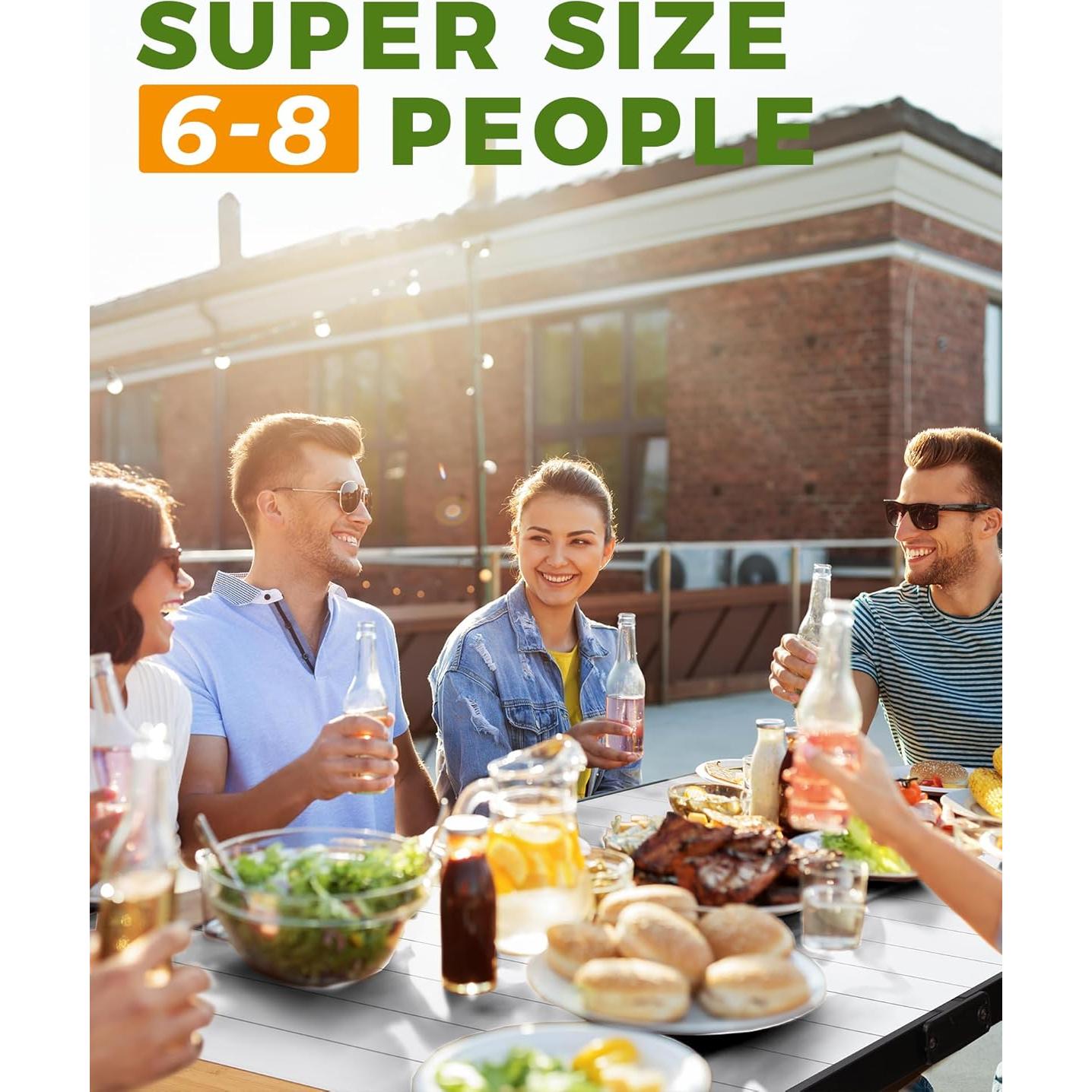 Silla de Camping Doble KingCamp con Mesa Plegable de Aluminio