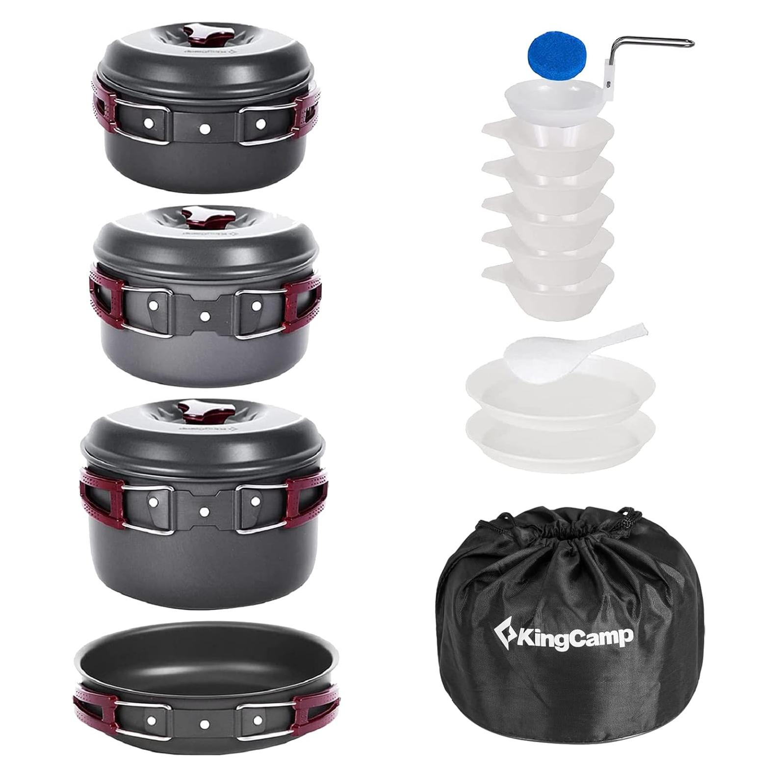 Juego de Utensilios de Cocina para Camping KingCamp 18 Piezas