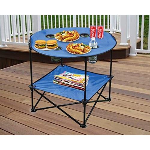 Mesa de Camping Plegable Eunicole Azul 71.1x60.96 cm