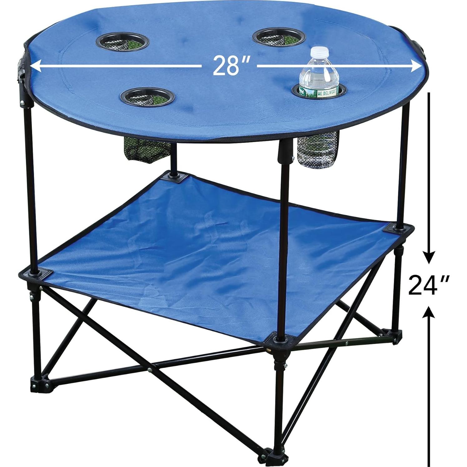 Mesa de Camping Plegable Eunicole Azul 71.1x60.96 cm
