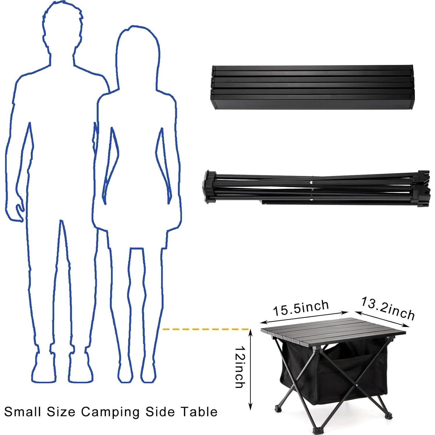 Mesa Plegable de Camping SOUJOY con Bolsa de Almacenamiento