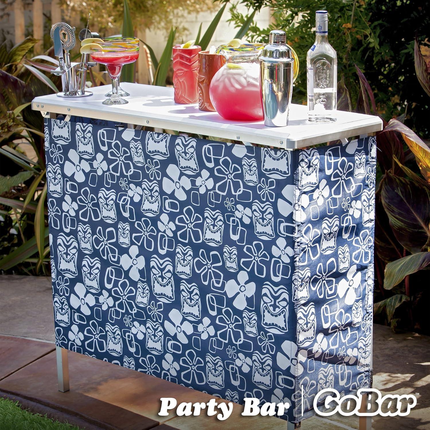 Mesa de Bar Portátil GoPong con 3 Faldas y Funda - 99x91 cm