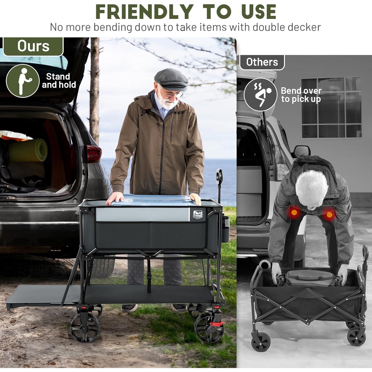 Carro Plegable Timber Ridge 400L con Frenos, 450kg, 54"