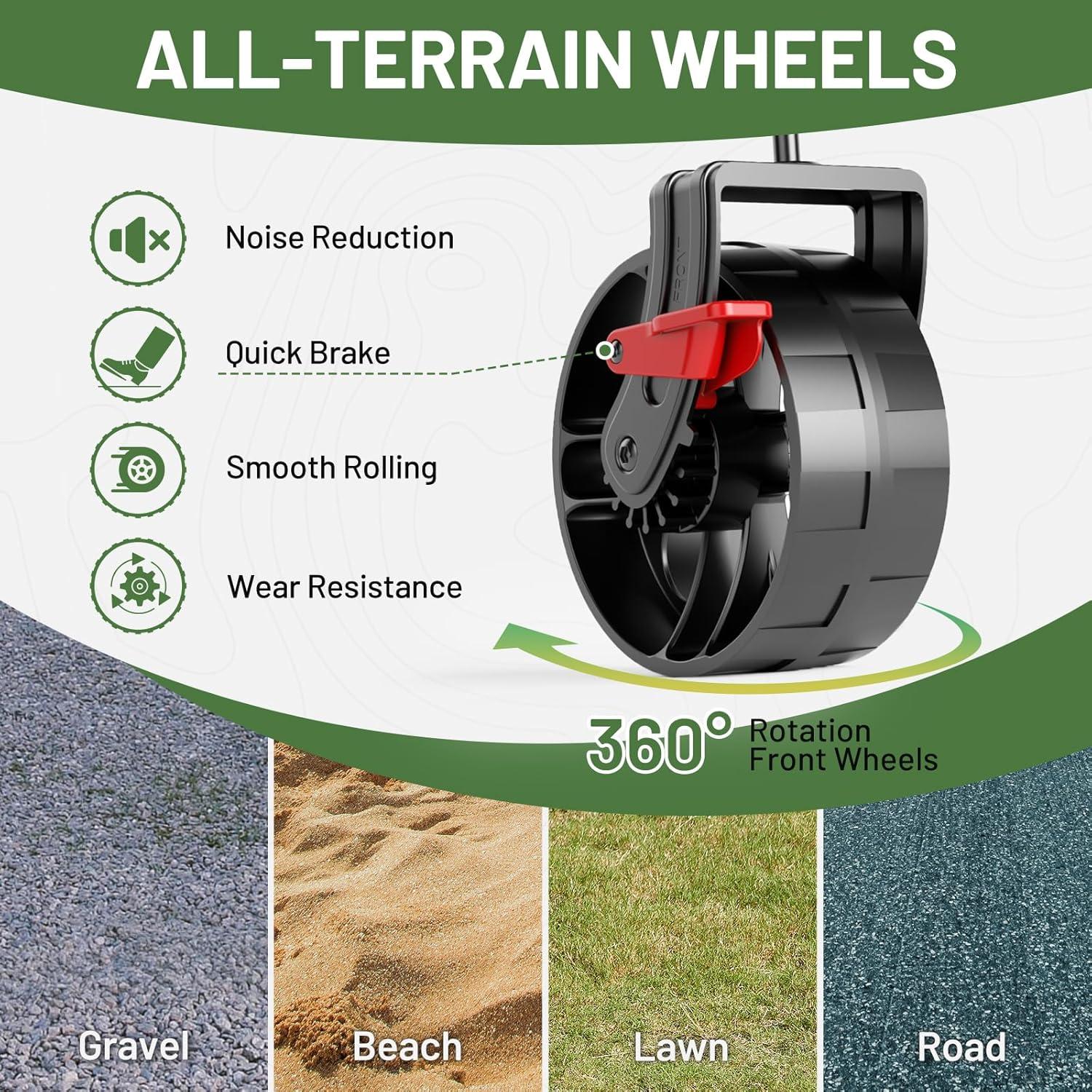 Carro Plegable Timber Ridge 400L con Frenos, 450kg, 54"