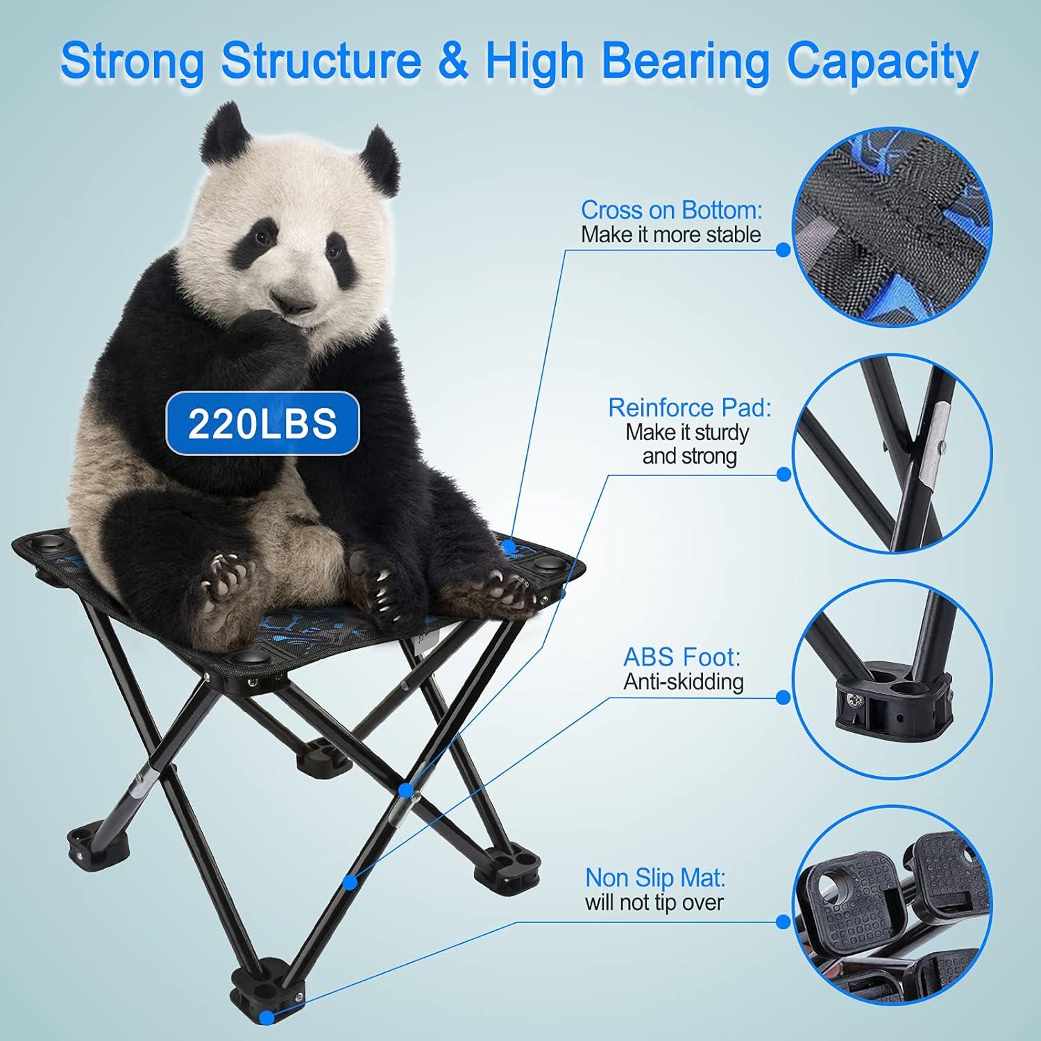 Taburete Plegable Portátil Aillovcol Azul 99.8 kg Camping