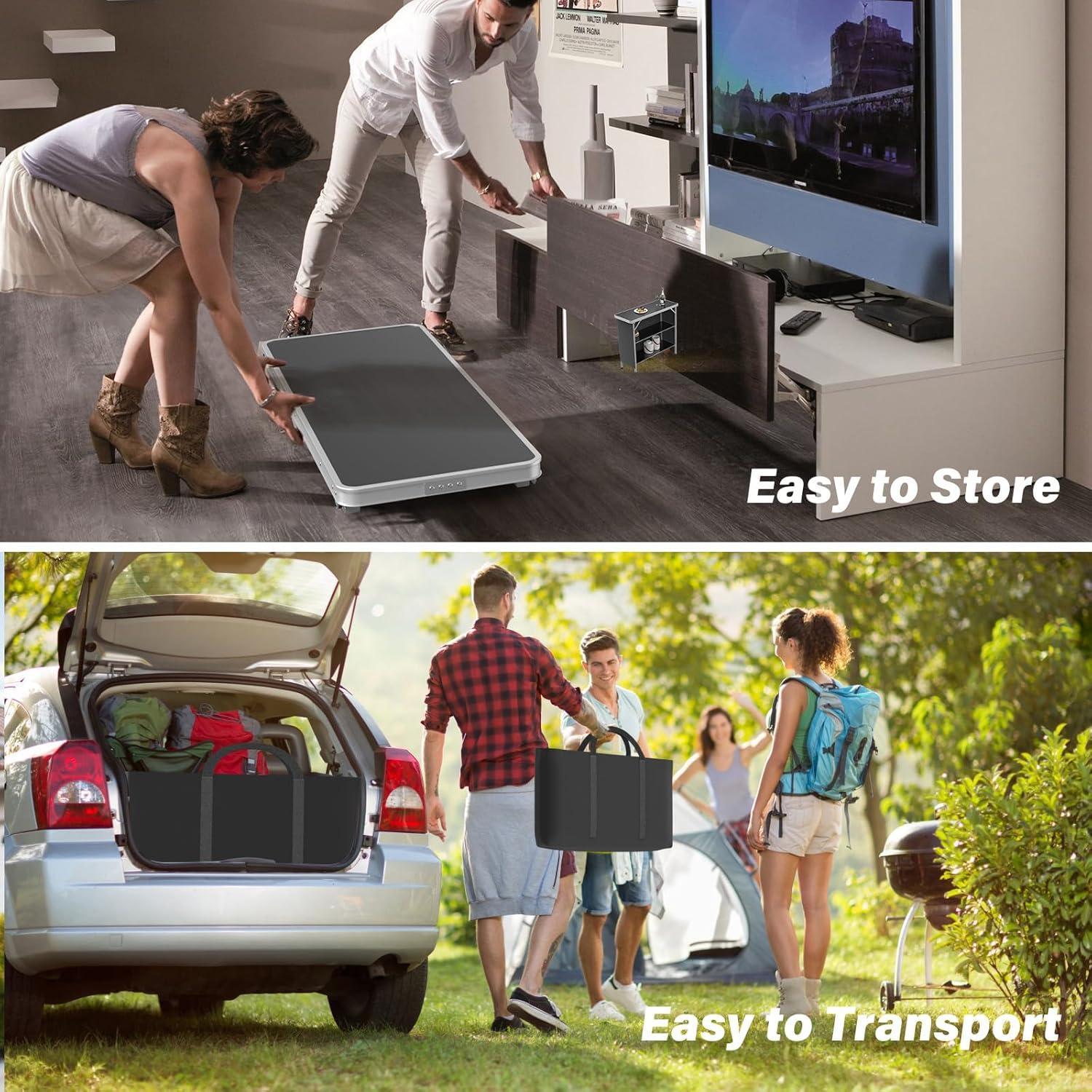 Mesa de Bar Portátil VINGLI 99 cm 3 Niveles Plegable Negra