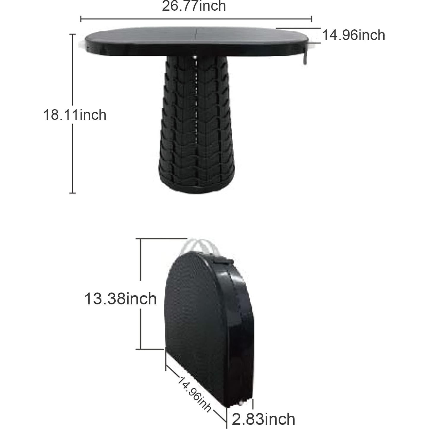 Mesa Plegable Portátil Vida de Ciervo Verde 68.6x38.1cm