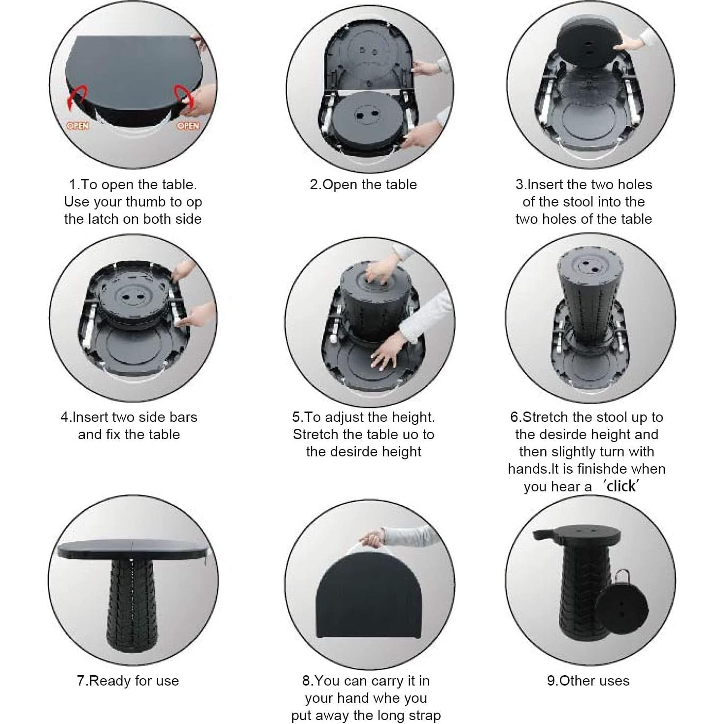 Mesa Plegable Portátil Vida de Ciervo Verde 68.6x38.1cm