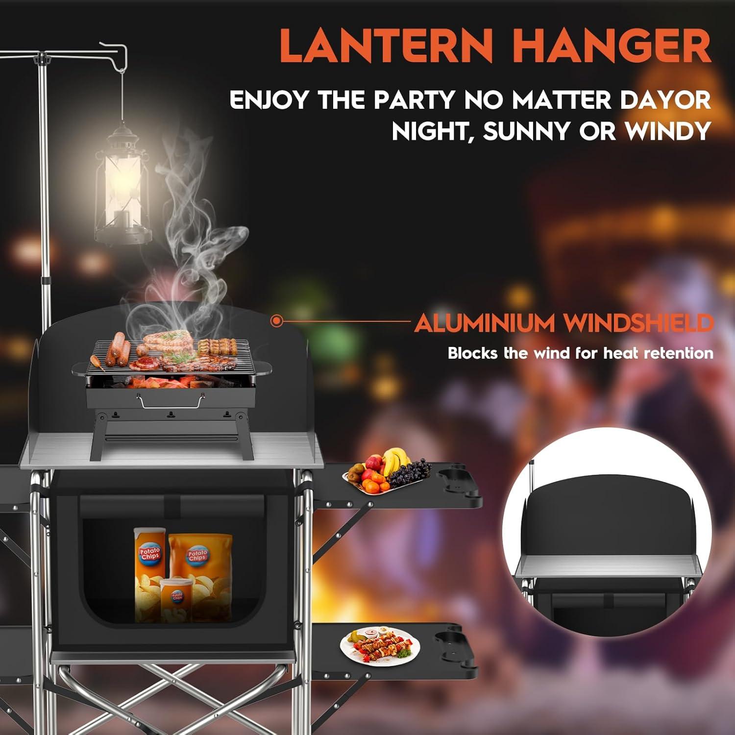 Mesa de Camping JOUYEK JO-FCT-XH Plegable Aluminio 132x48 cm