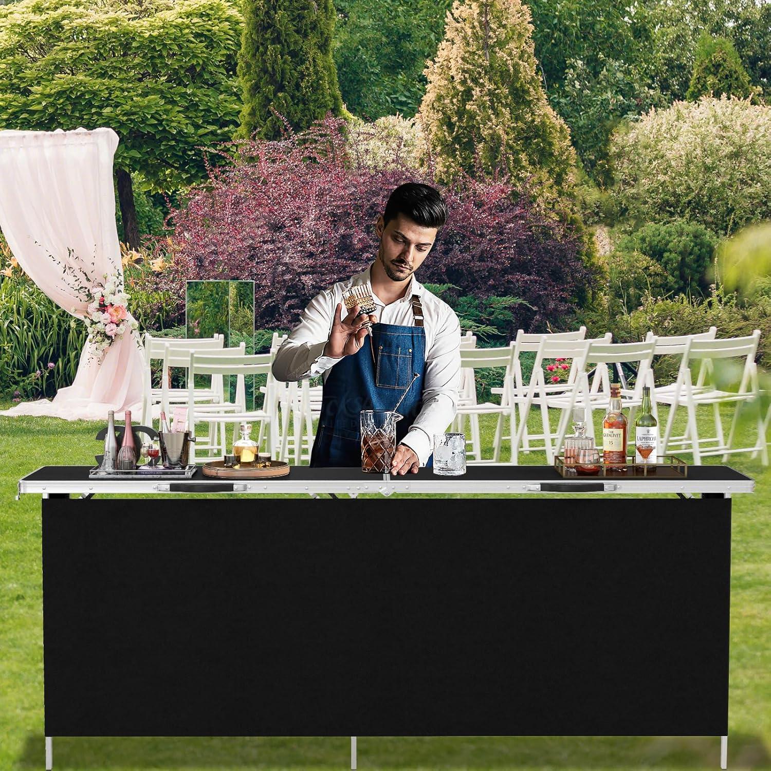 Mesa de Picnic Plegable COSTWAY 206 cm con Estantes y Bolsa