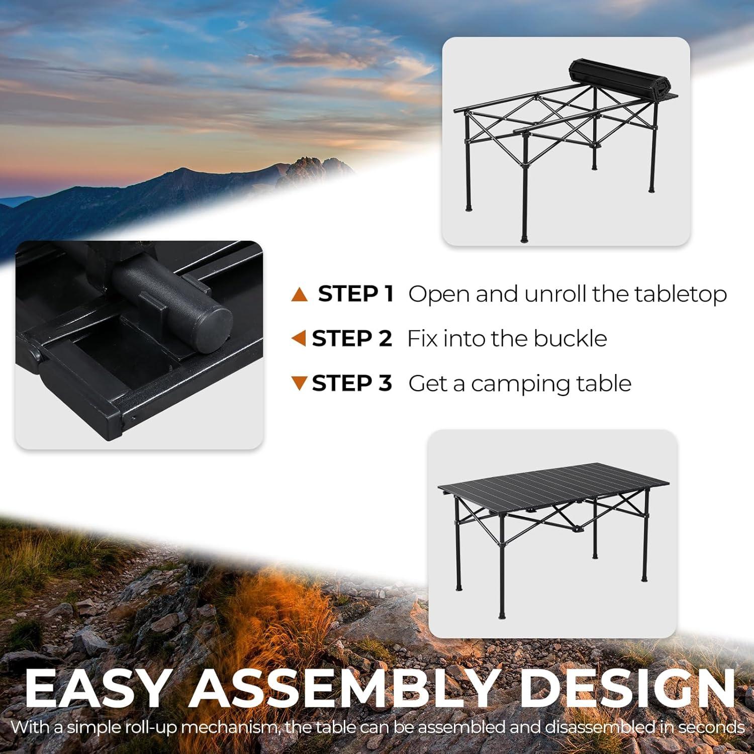 Mesa de Picnic Plegable Outvita 95 cm para Exterior