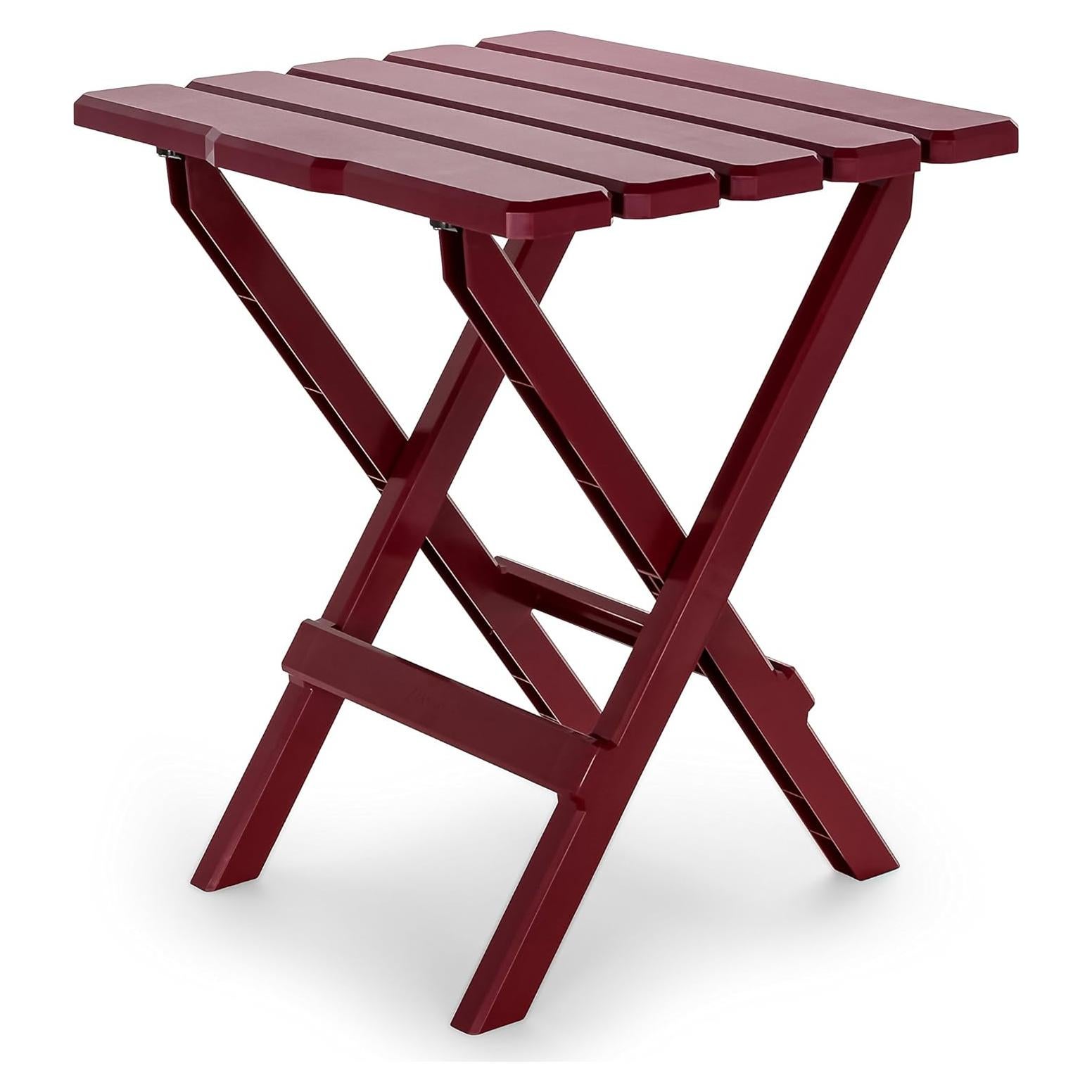 Mesa Lateral Plegable Camco 51694 Roja para Playa y Camping