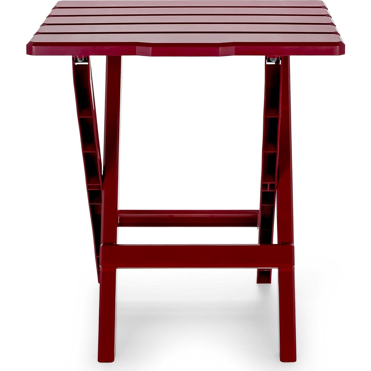 Mesa Lateral Plegable Camco 51694 Roja para Playa y Camping