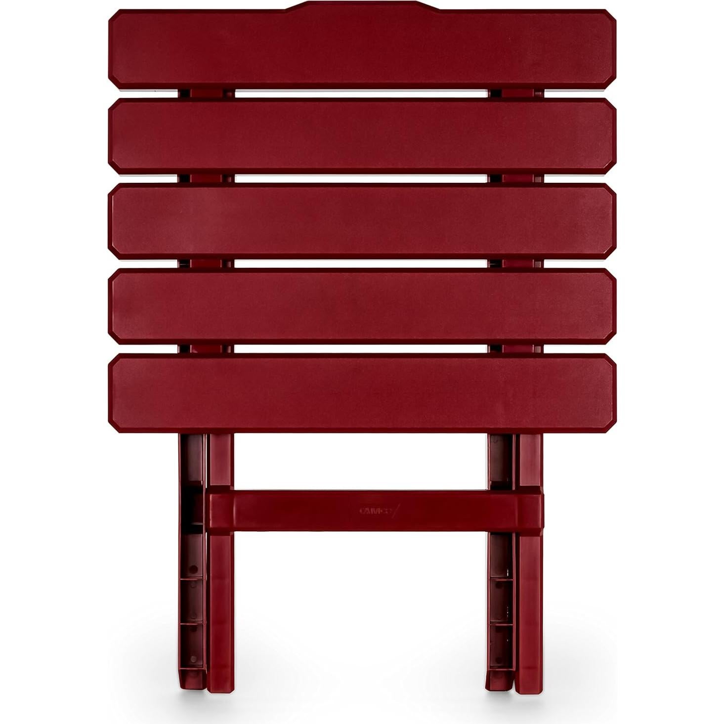 Mesa Lateral Plegable Camco 51694 Roja para Playa y Camping