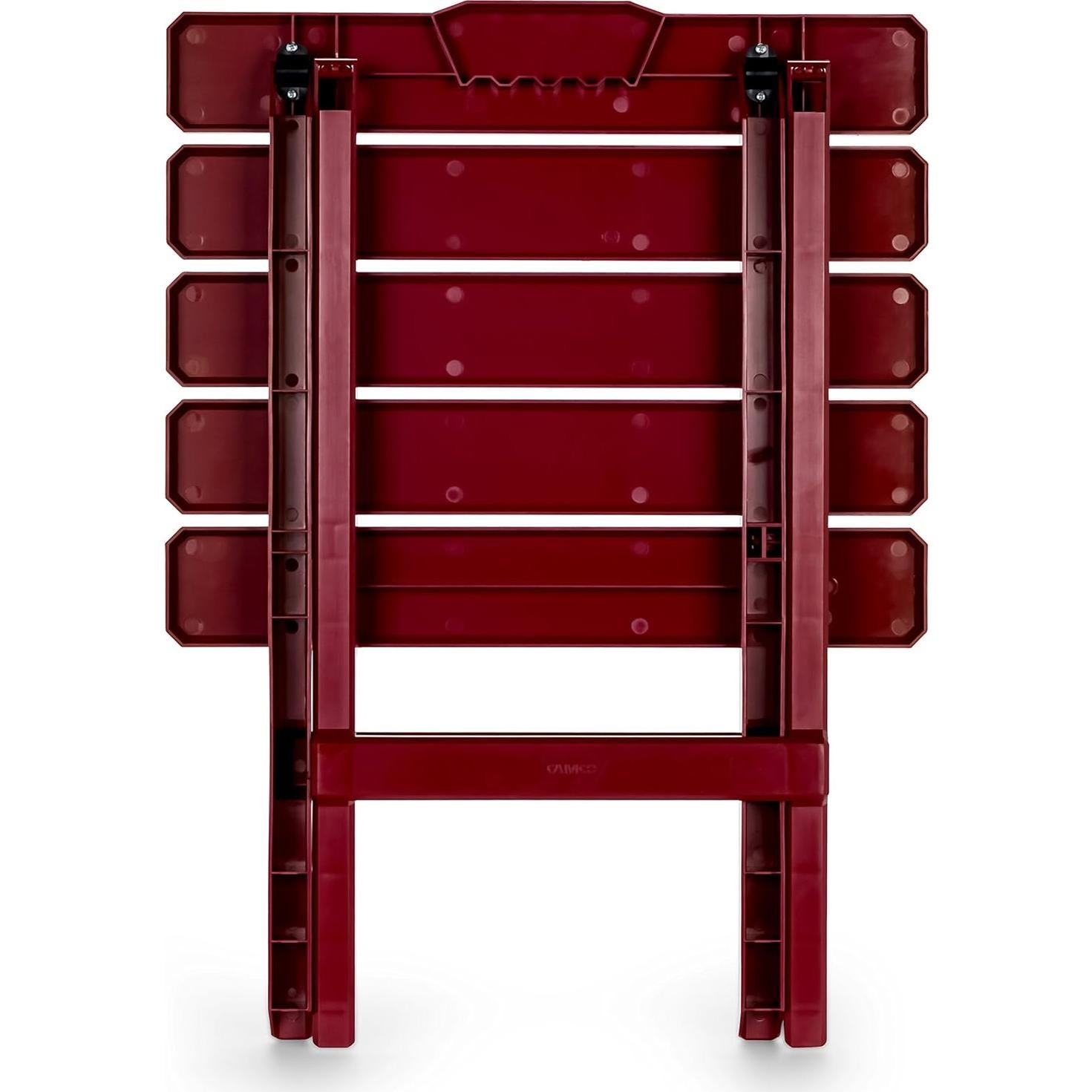 Mesa Lateral Plegable Camco 51694 Roja para Playa y Camping