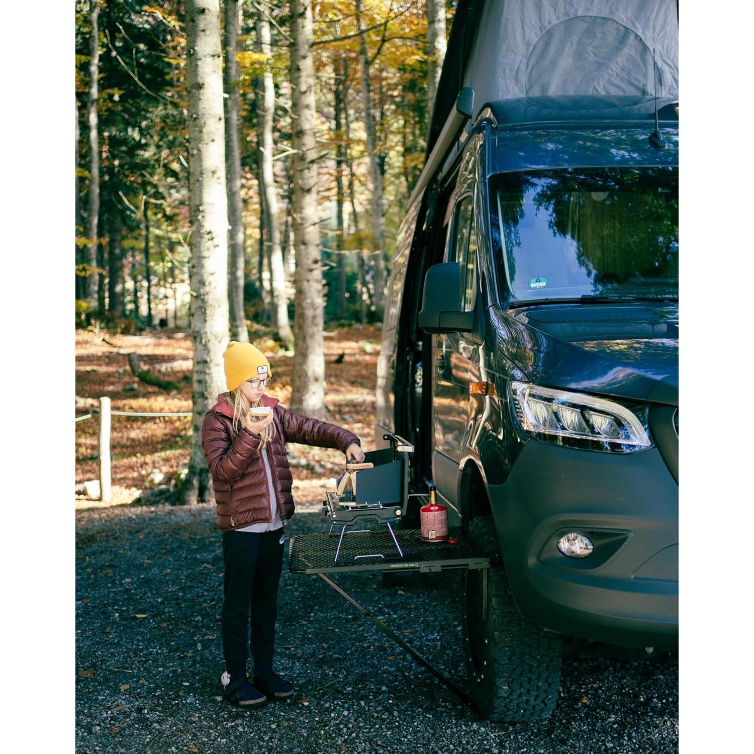 Mesa de Neumático TailGater Plegable Acero 58.42 cm Negra