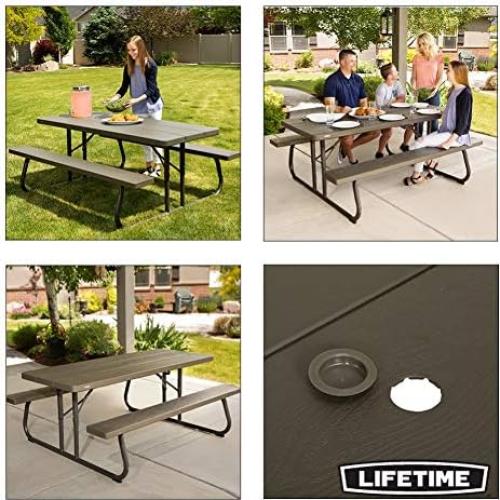60112 6 ft (1.83 m) Picnic Table (Brown)
