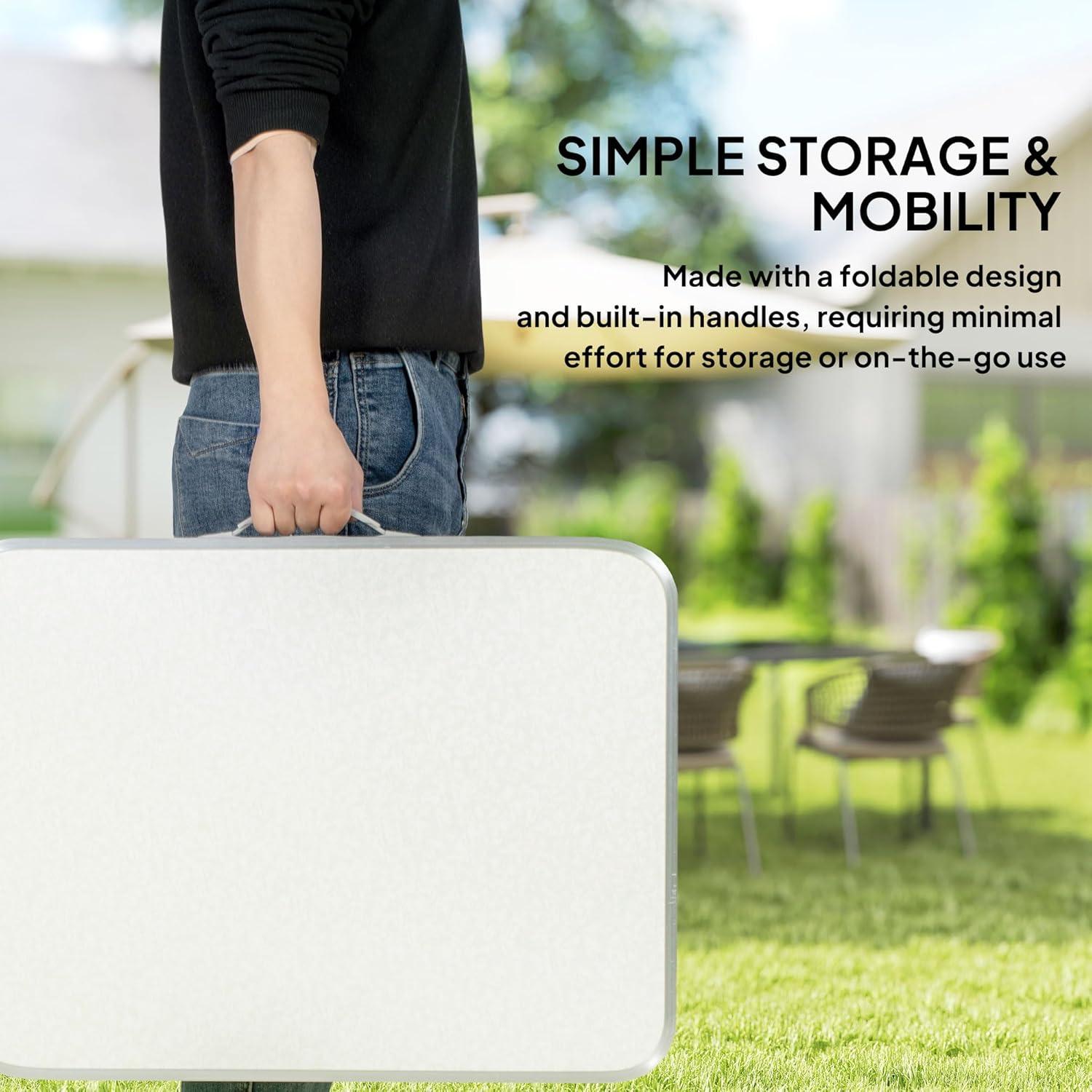 Mesa de Camping Plegable Outsunny 61 cm Ajustable Aluminio