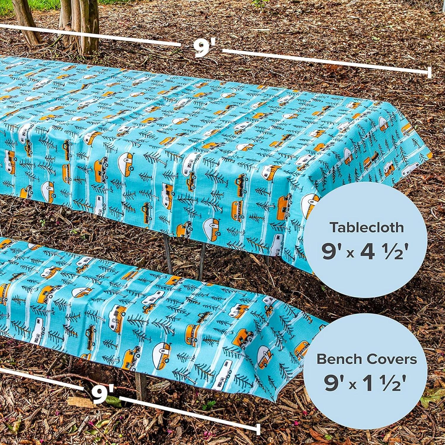 Funda de Mesa de Picnic Camco 2.74m x 1.37m con Fundas de Banco