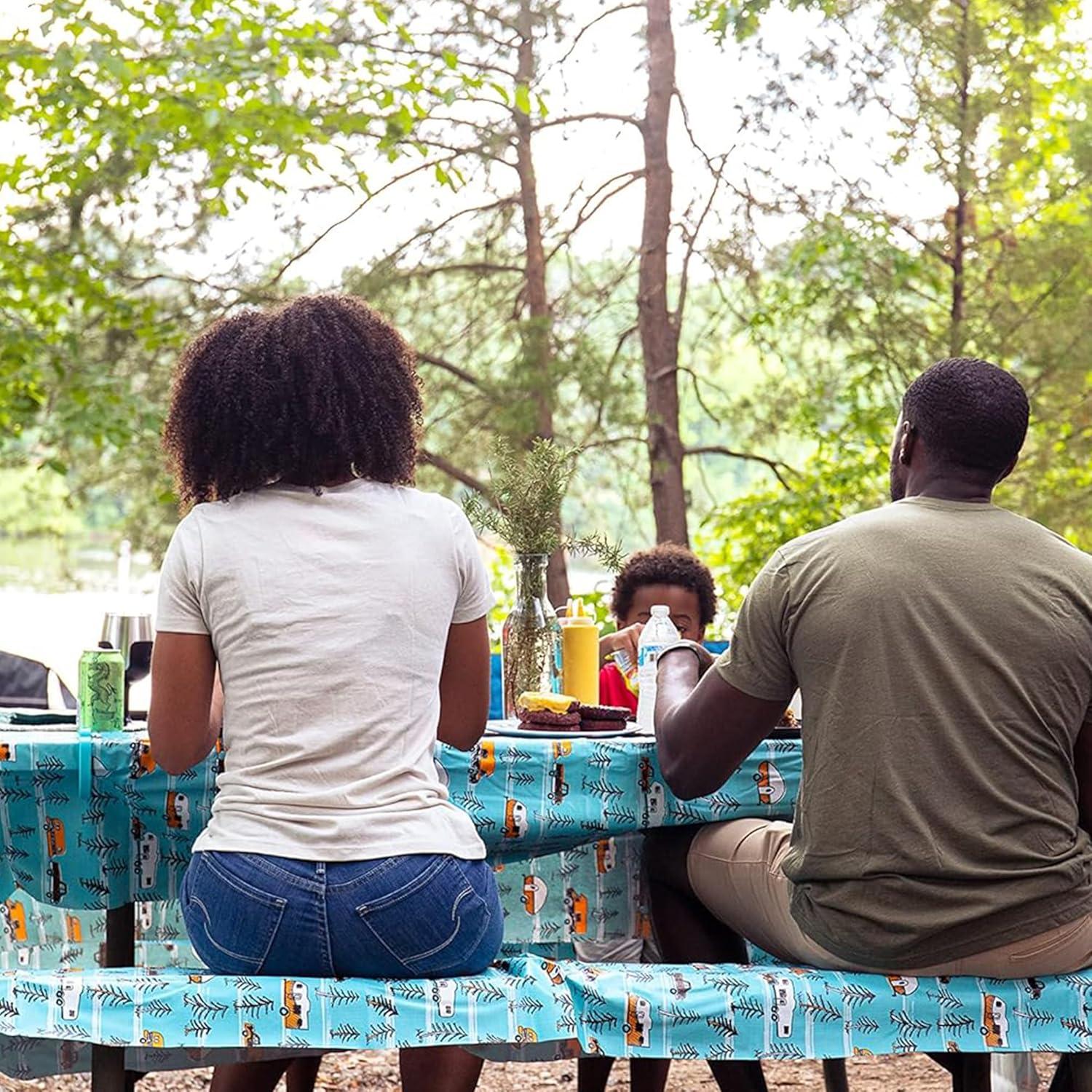 Funda de Mesa de Picnic Camco 2.74m x 1.37m con Fundas de Banco