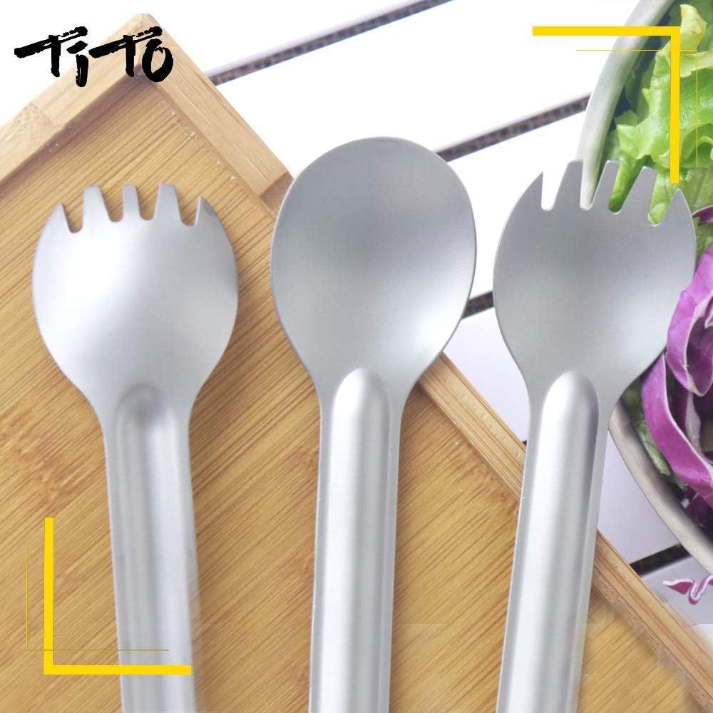 Spork de Titanio TiTo Ecológico Mango Largo 220mm 16g