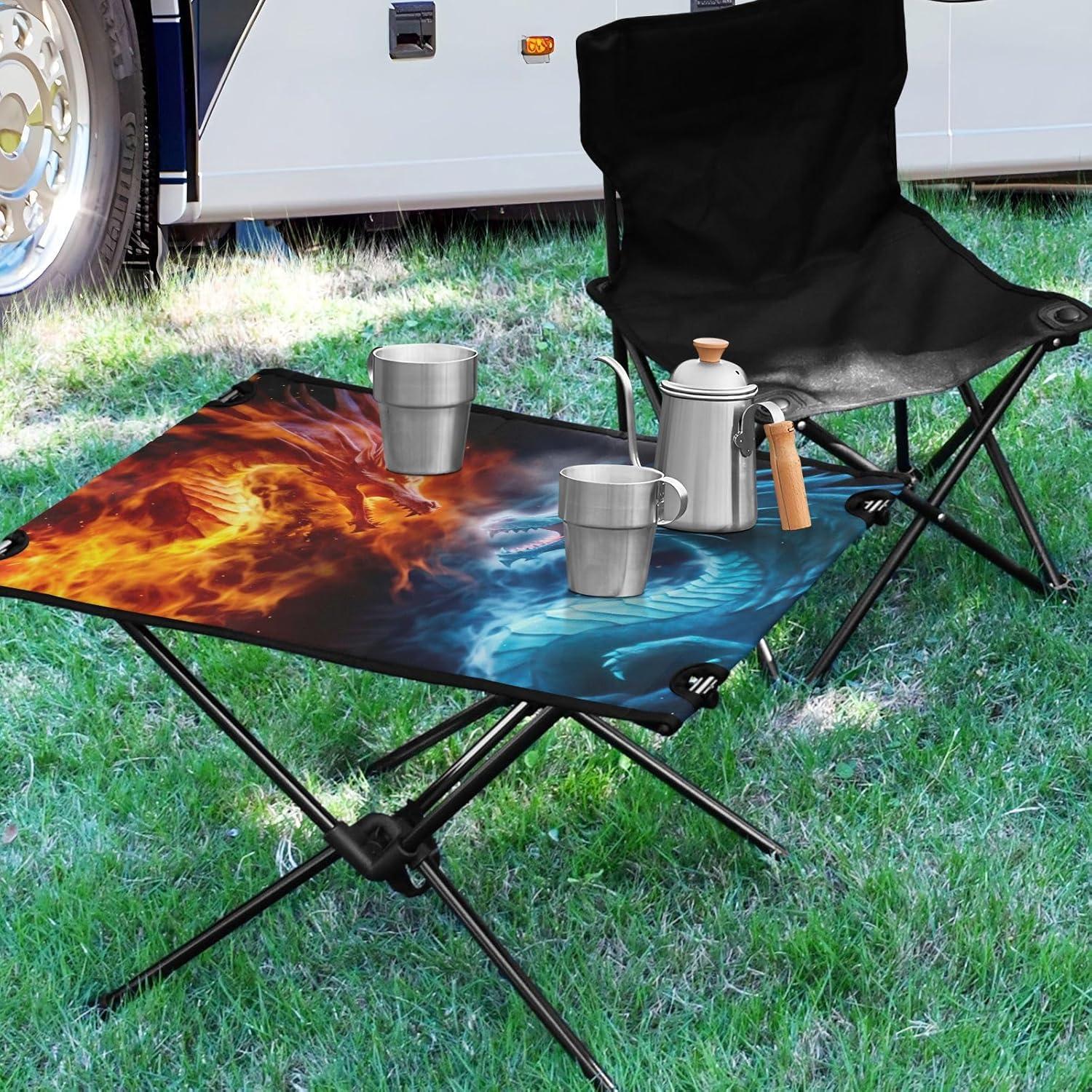 Mesa de Camping Plegable GOODOLD 60x40cm, Ligera y Portátil