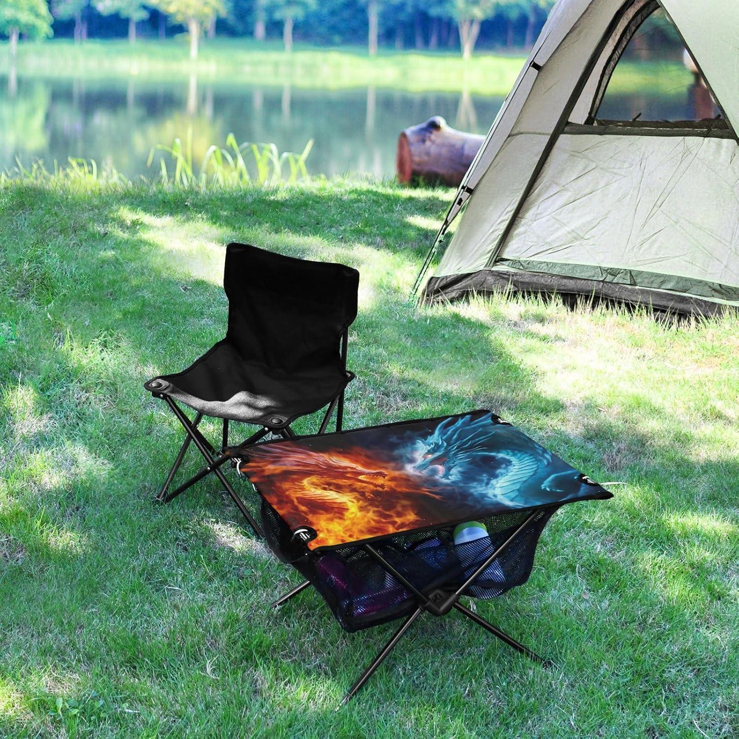 Mesa de Camping Plegable GOODOLD 60x40cm, Ligera y Portátil