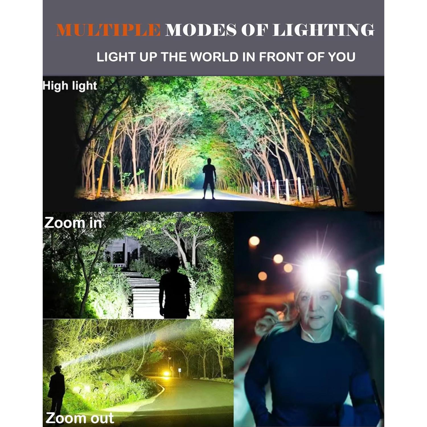 Linterna Frontal LED Recargable Anylight JF300801 500 Lúmenes