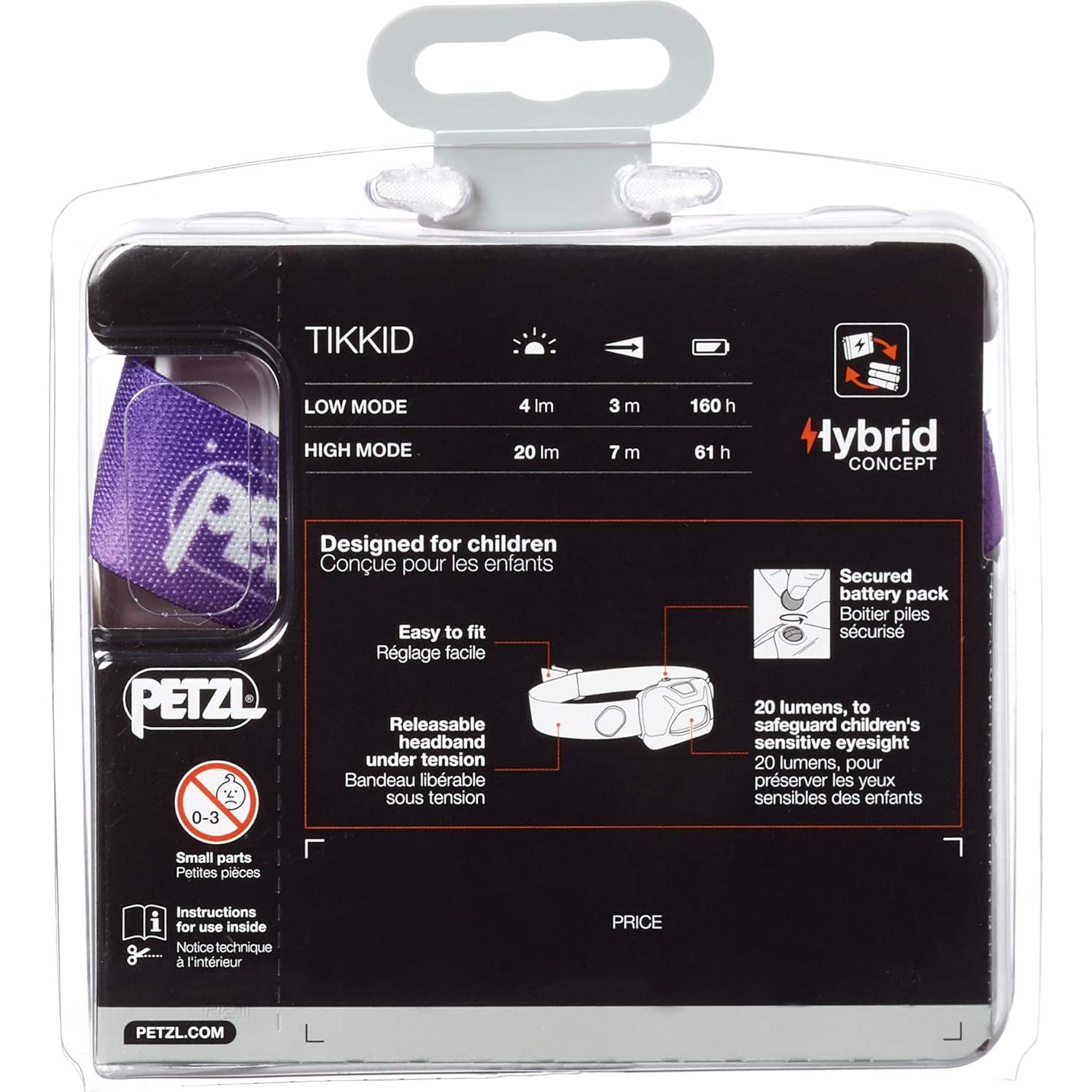 Linterna Frontal PETZL TIKKID 20 Lúmenes Rosa para Niños