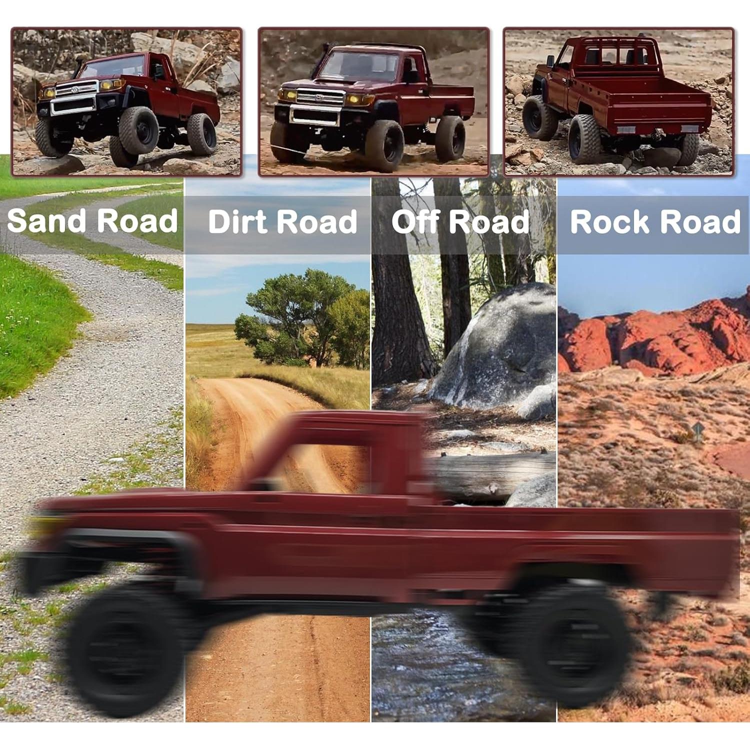 Coche RC Skymaker MN82 1/12 4x4 Todo Terreno Rojo