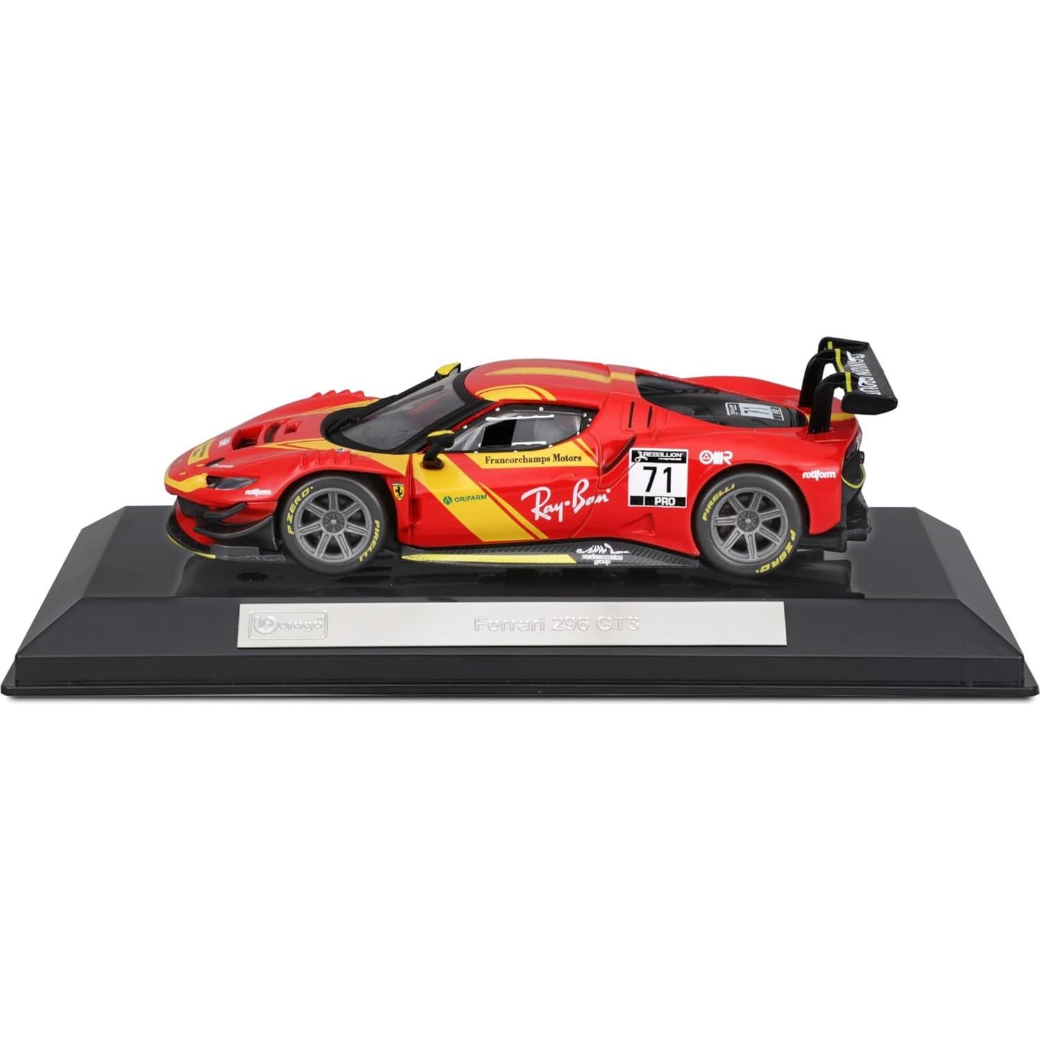Bburago - Ferrari Racing 296 GT3 2023 - Coche 1:43 Metal