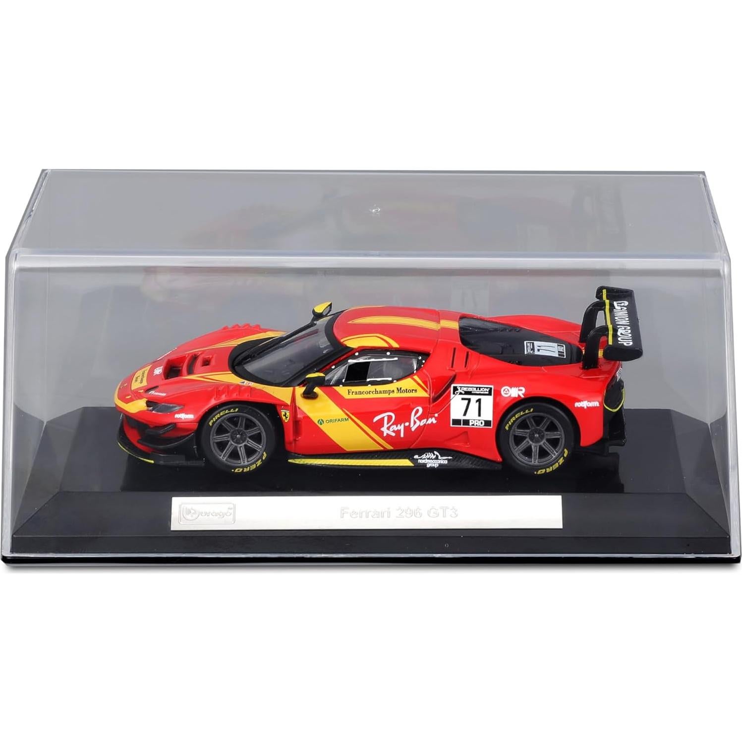 Bburago - Ferrari Racing 296 GT3 2023 - Coche 1:43 Metal