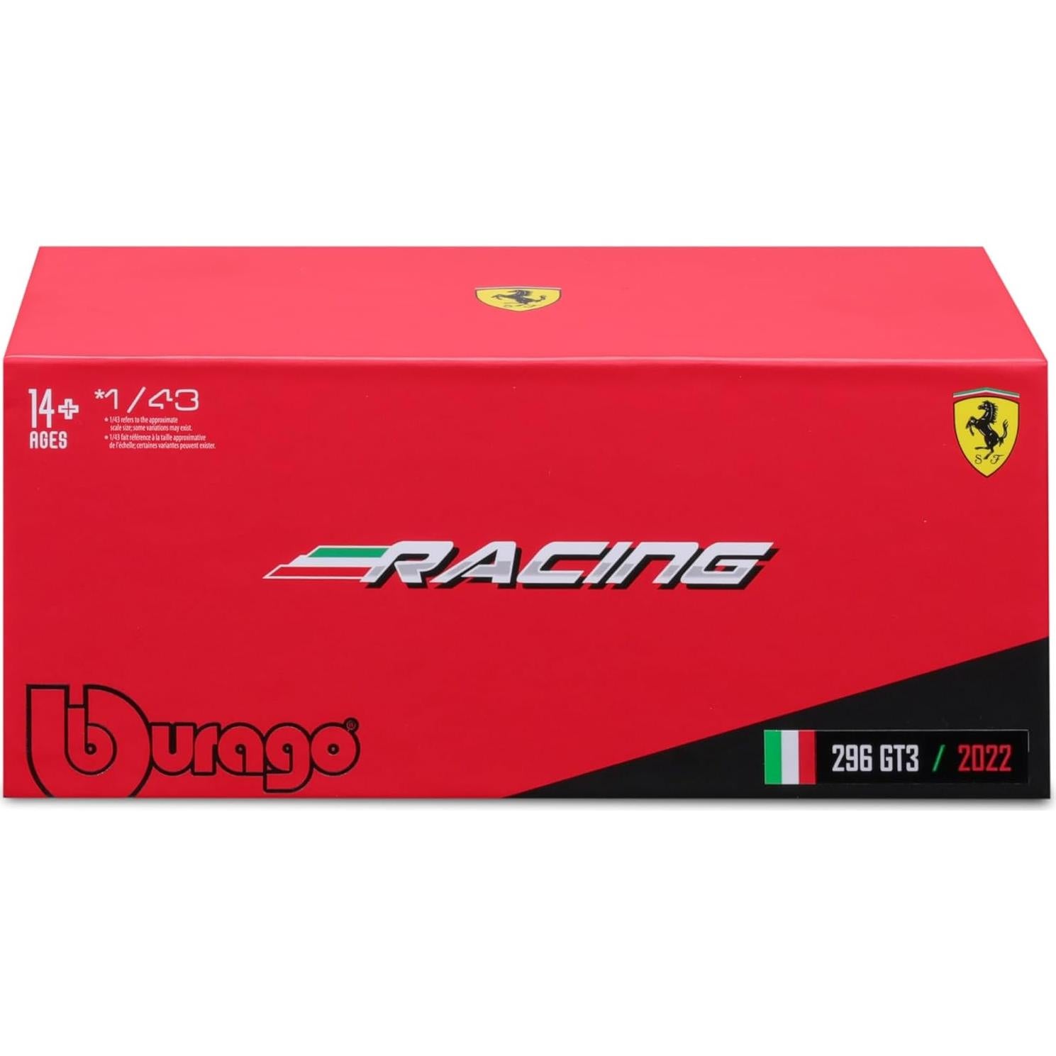 Bburago - Ferrari Racing 296 GT3 2023 - Coche 1:43 Metal