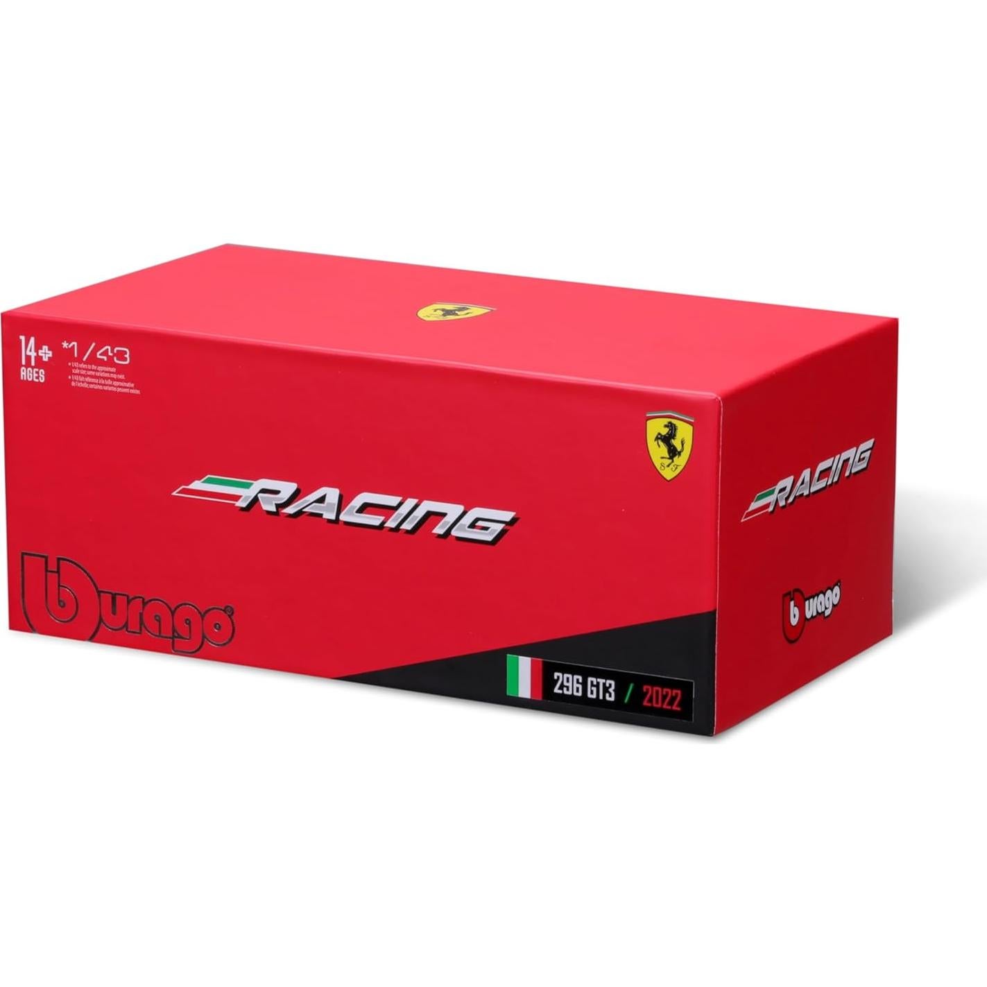 Bburago - Ferrari Racing 296 GT3 2023 - Coche 1:43 Metal