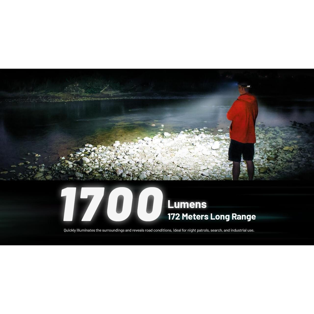 Linterna Frontal Nitecore NU45 1700 Lúmenes USB-C Camping