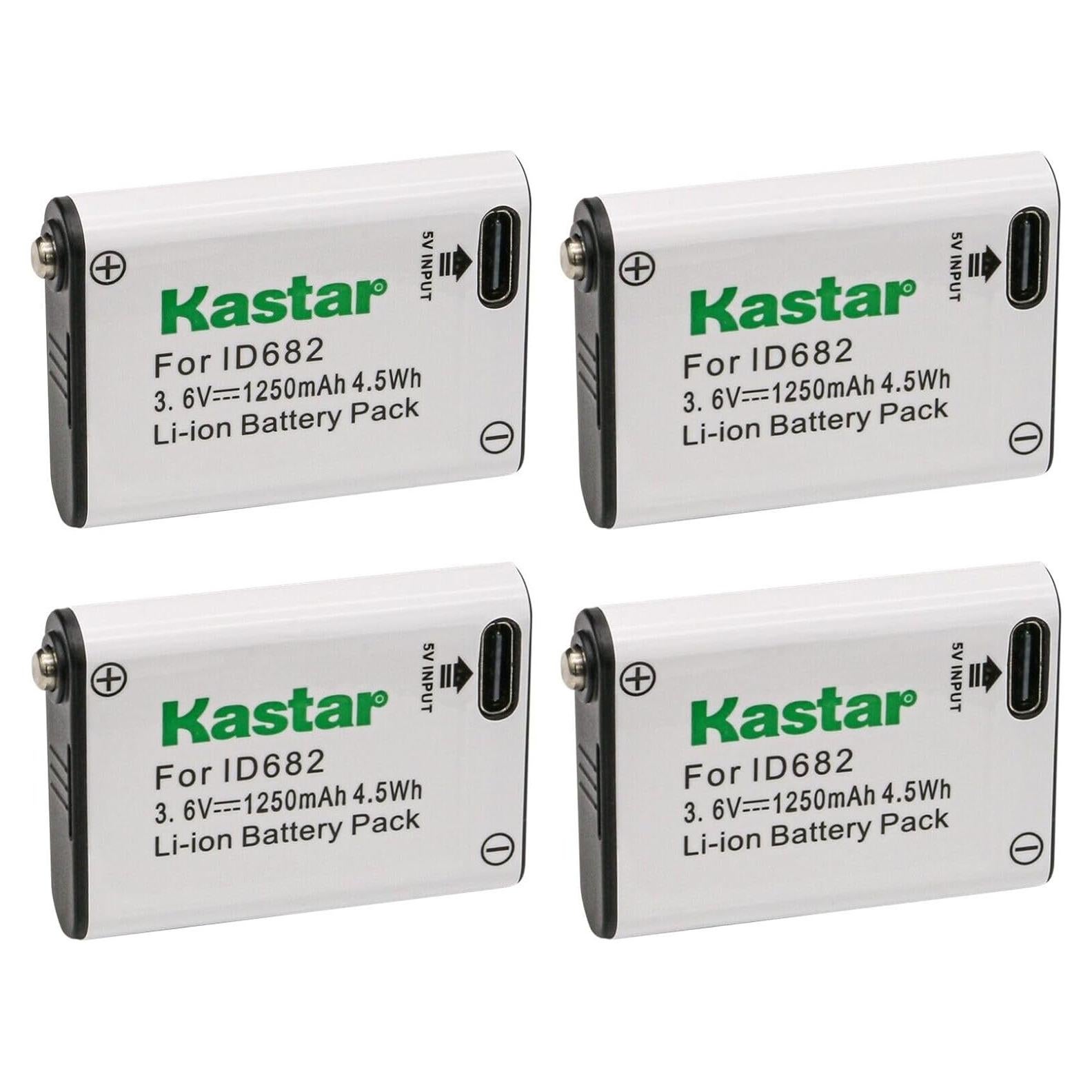 Baterías Kastar 4-Pack Iones de Litio para Linternas LED